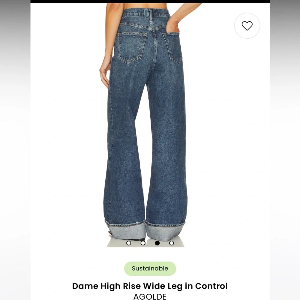 Agolde Blue Wide Leg Jeans - Picture 2 of 7